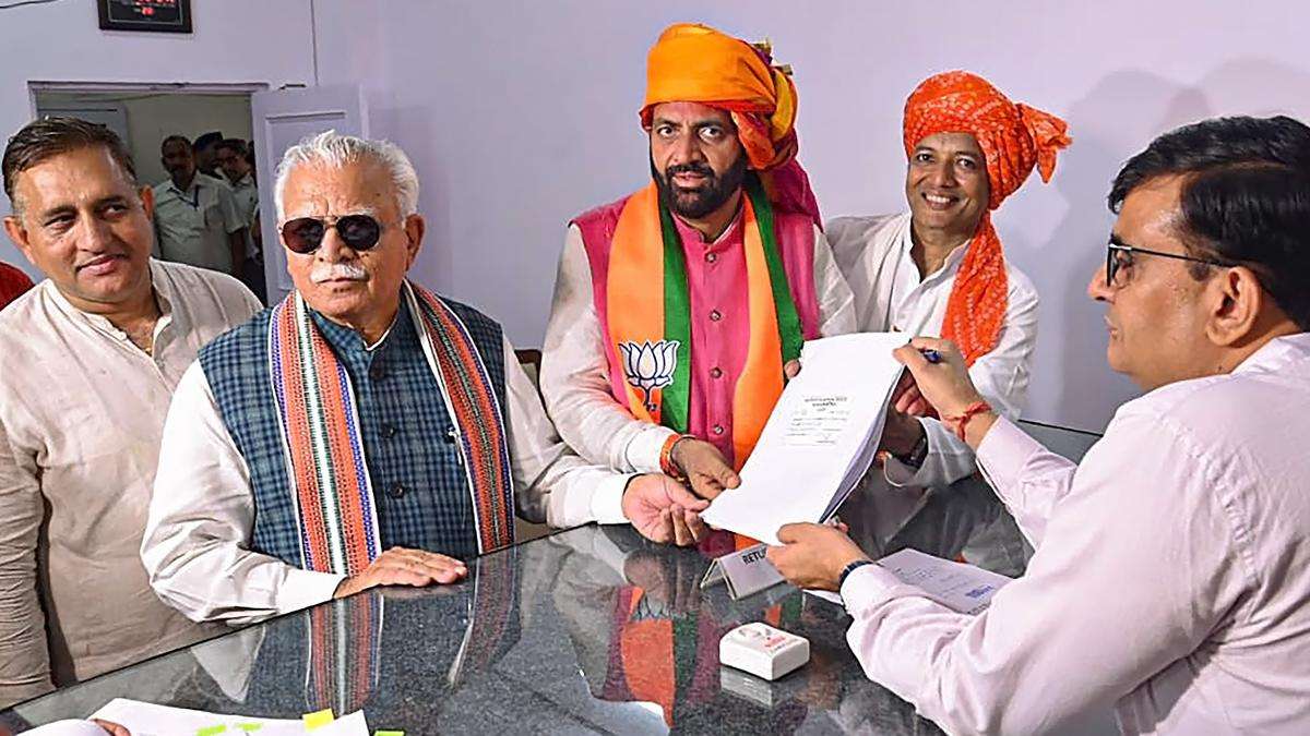 Haryana CM Nayab Saini Submits Nomination from Ladwa