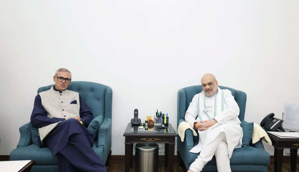  J-K CM Omar Abdullah Meets Union Home Minister Amit Shah in Delhi