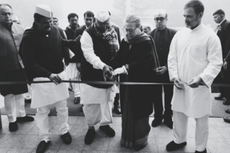 Rahul Gandhi, at the inauguration of Congress's new headquarters, Indira Bhavan,