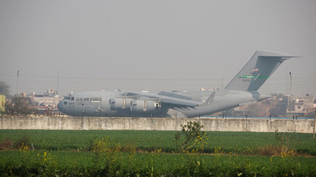 US C-17 plane Amritsar, US deported Indians February 2025, deportation of illegal immigrants India, US immigration policy deportation, C-17 Globemaster India, deportees from Punjab Haryana Gujarat, Amritsar deported Indian nationals, 104 Indian nationals deported, Punjab deported immigrants, illegal immigration US 2025, deportation of Indians from US, Amritsar airport deportation, deported women children India, return of illegal immigrants Amritsar, Indian immigrants deported from US, deportation flight Amritsar 2025